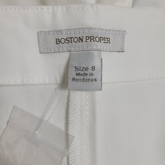 NWT Boston Proper Rio White Zip Front 5-Inch Shorts Size 8 Cotton Stretch - Picture 8 of 9